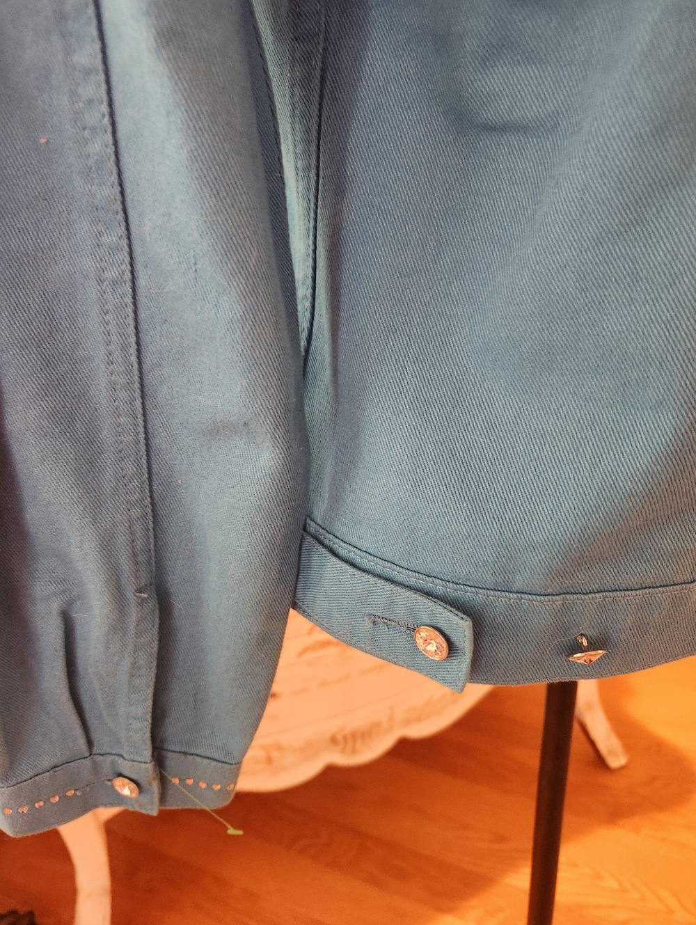 Turquoise Rhinestone Equestrian Western Show Rodeo Jacket Small - Picture 9 of 10